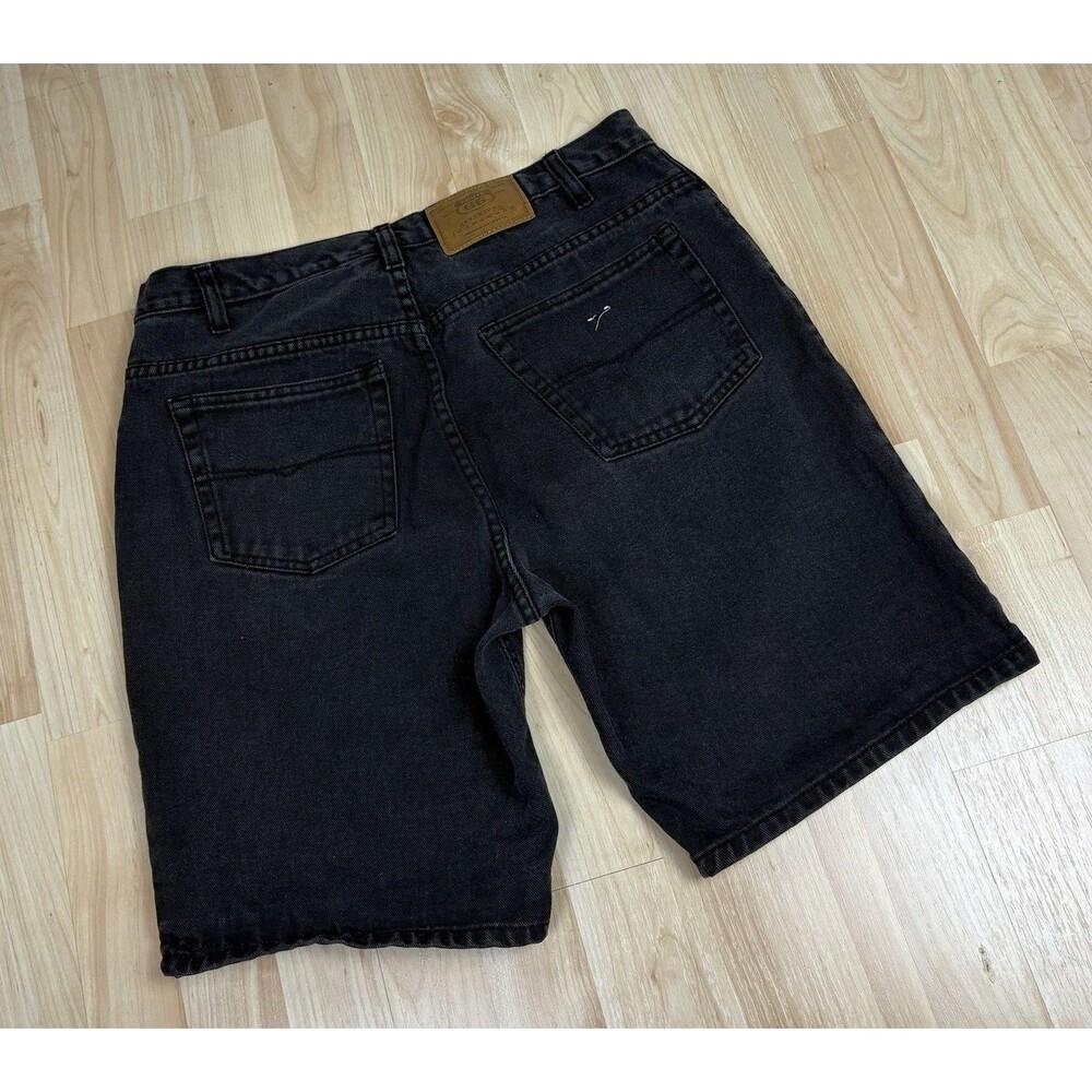 Vintage 90s Y2K Route 66 Denim Jean Shorts / Jorts / Black / Size 34